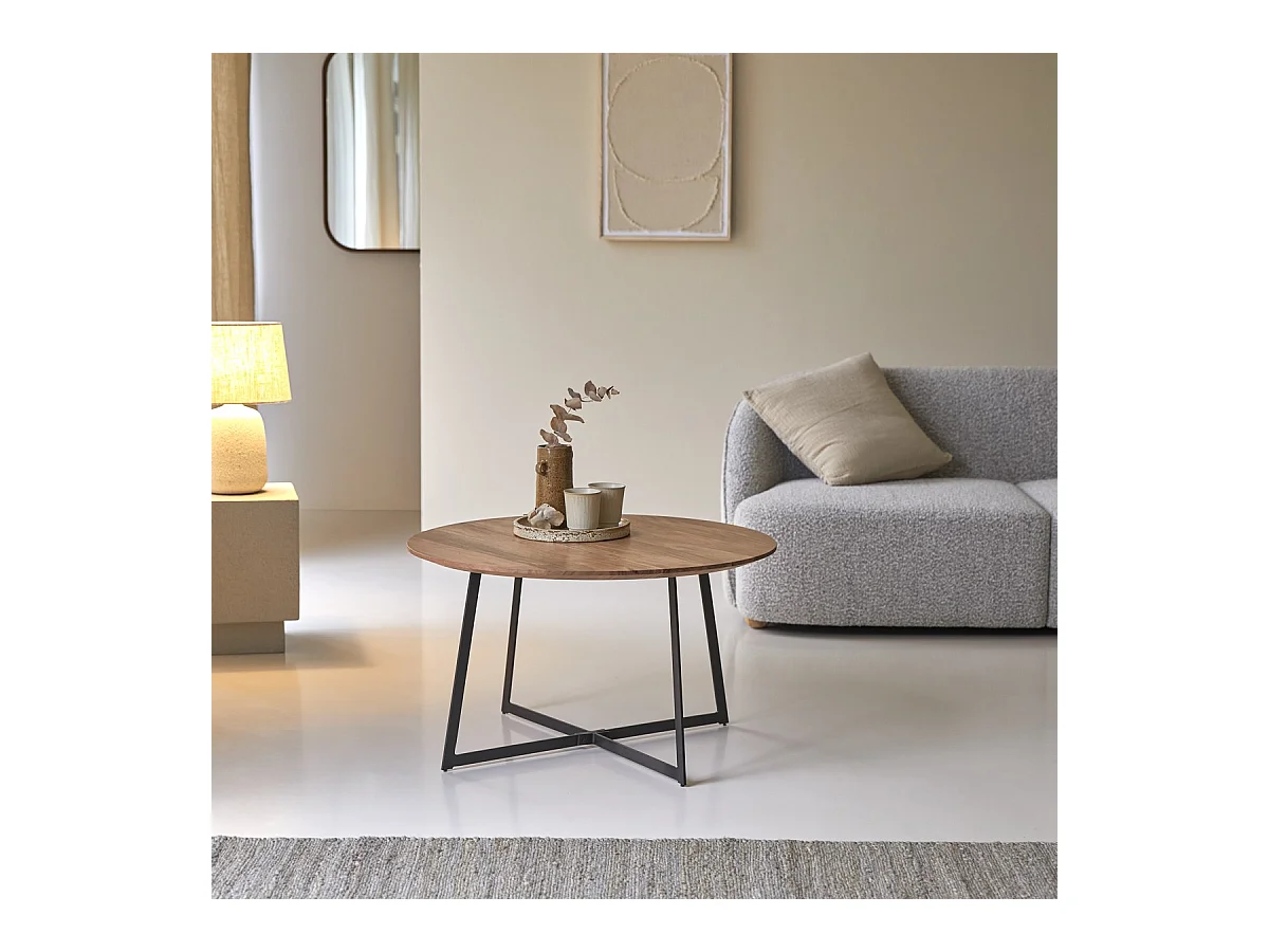Table basse en bois d'acacia 80 Temis