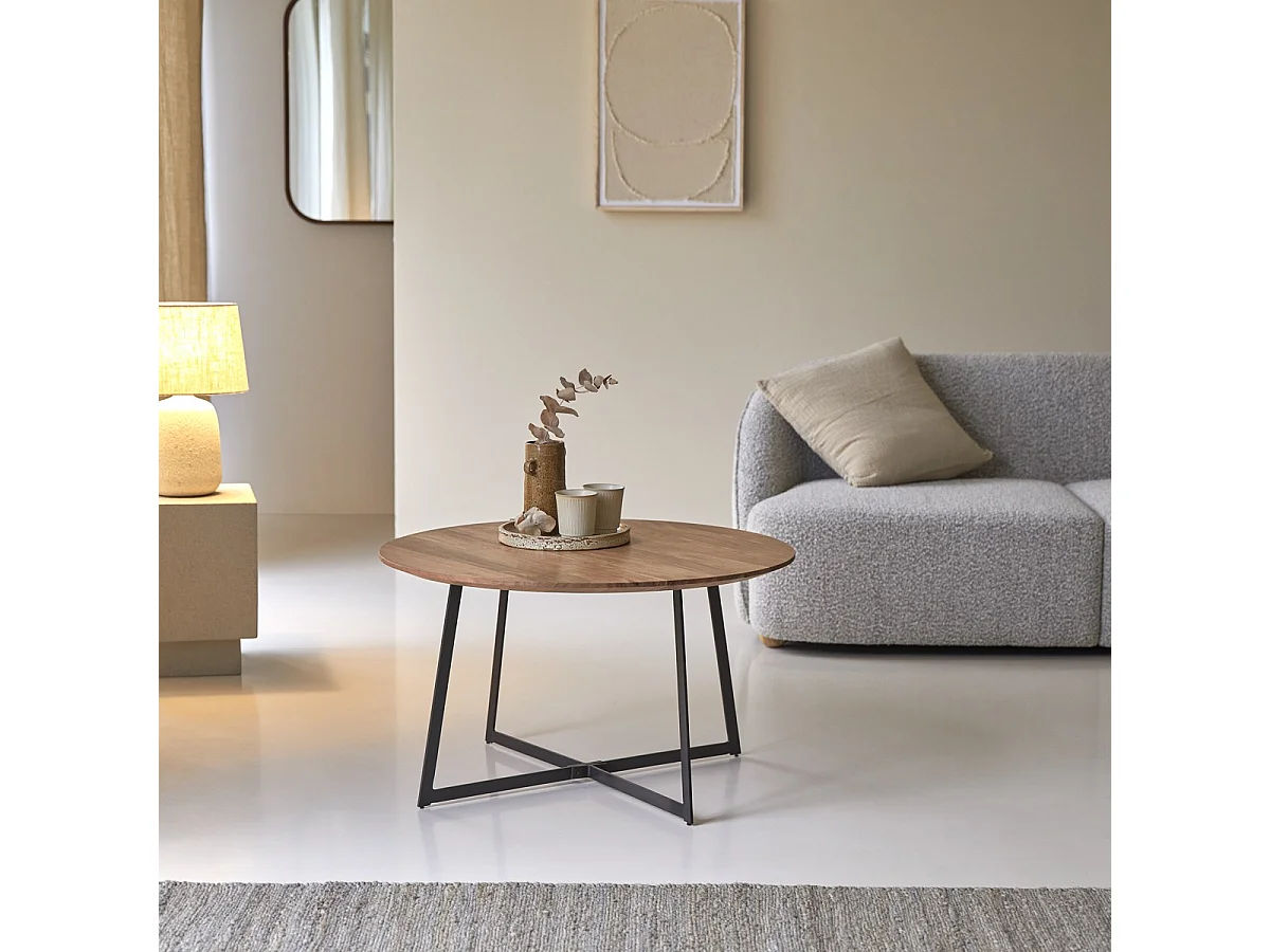 Table basse en bois d'acacia 80 Temis