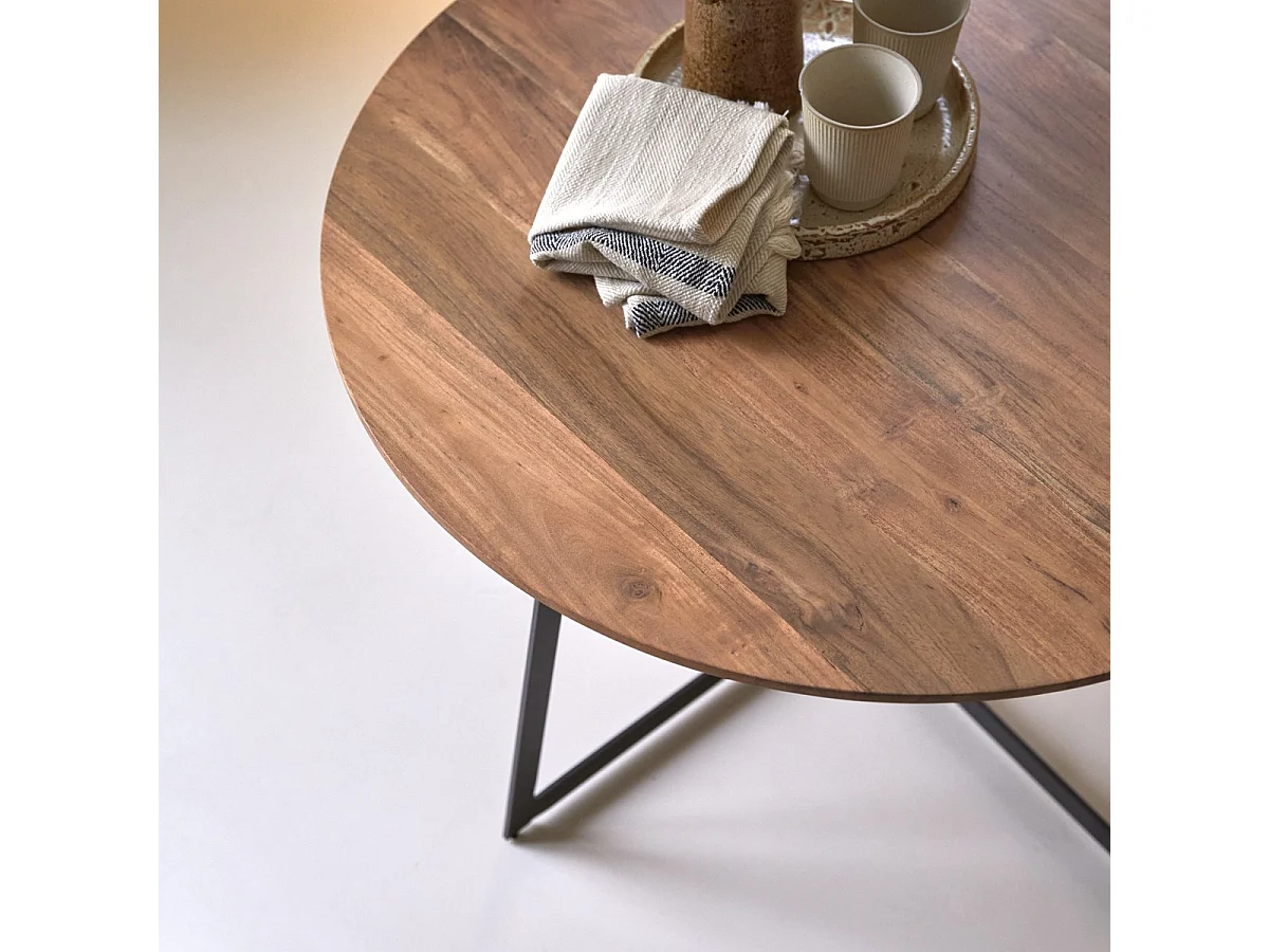 Table basse en bois d'acacia 80 Temis