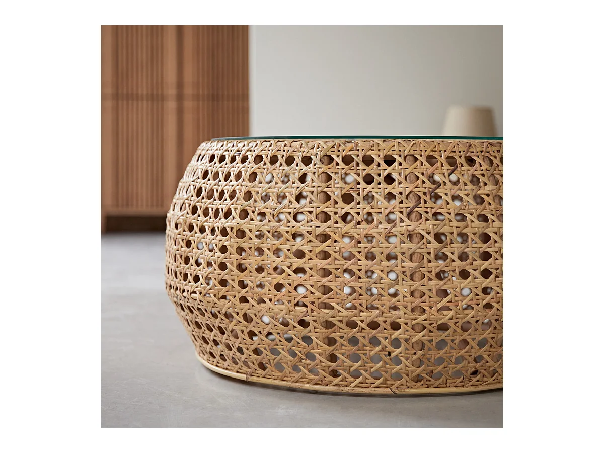 Couchtisch aus Rattan Esther