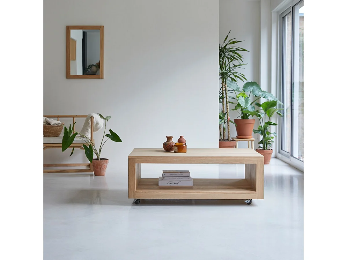 Couchtisch aus Eichenholz ohne Knoten 110 × 60 Anoa