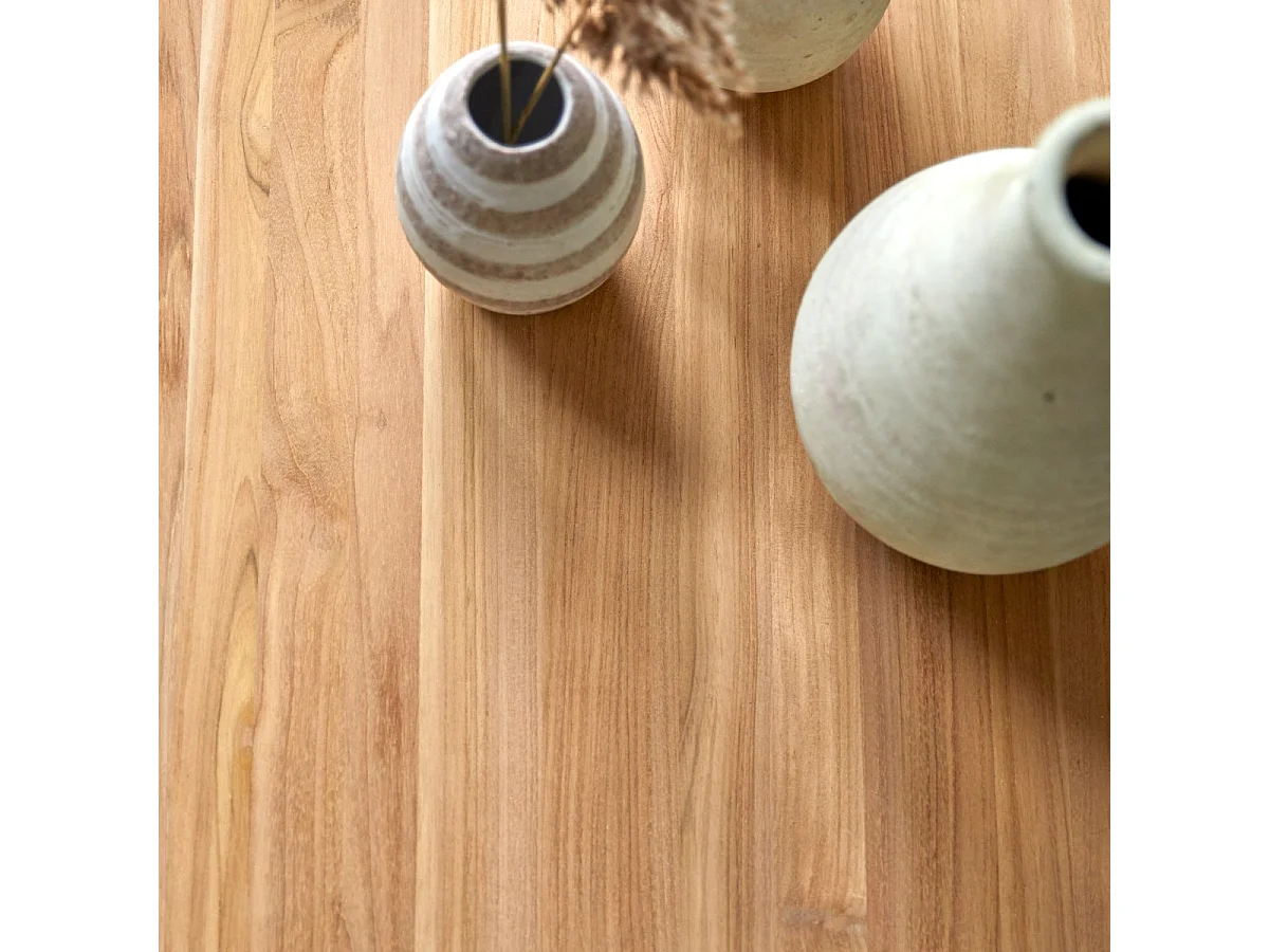 Couchtisch Beistelltisch Sofatisch Teakholz massives helles Holz Neu Tikamoon