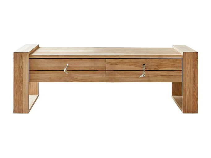 tavolino bass mobile teak tek massello soggiorno smontabile 120x70 salone