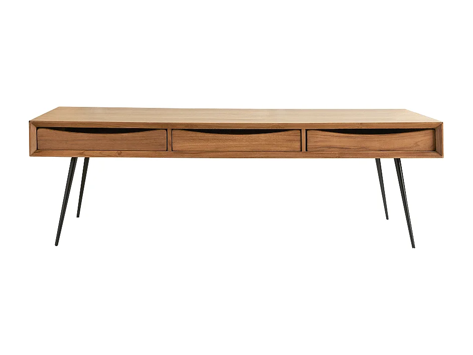 Couchtisch aus Teakholz 135x65 Simen