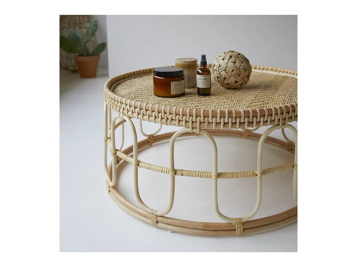 Couchtisch aus Rattan Samson