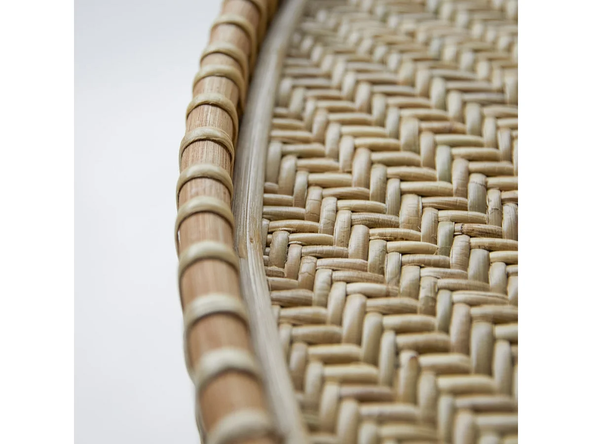 Table basse en tiges de rotin 80 Samson naturel