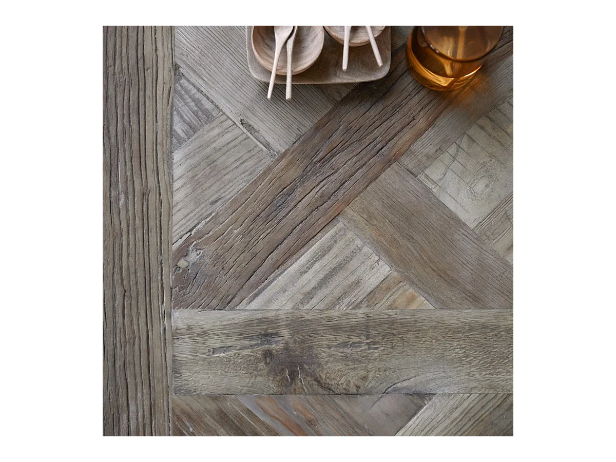 Couchtisch Wohnzimmertisch Materialmix Ulme Metall Industriedesign neu Tikamoon