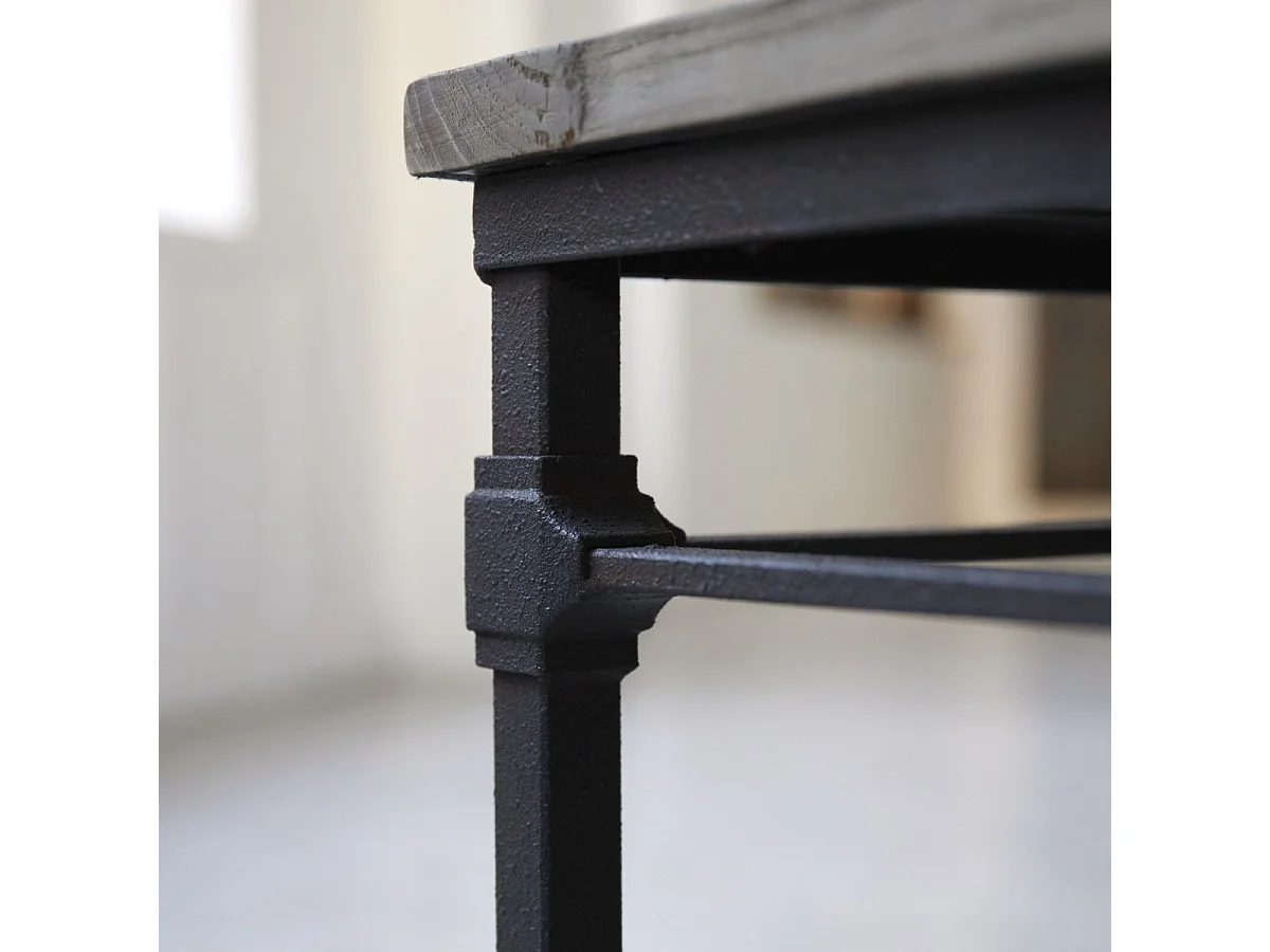 Couchtisch Wohnzimmertisch Materialmix Ulme Metall Industriedesign neu Tikamoon