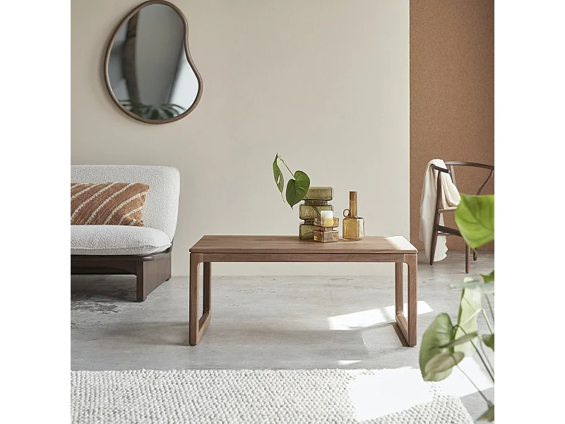 Couchtisch Arto aus massivem Nussbaumholz 100 x 56 cm