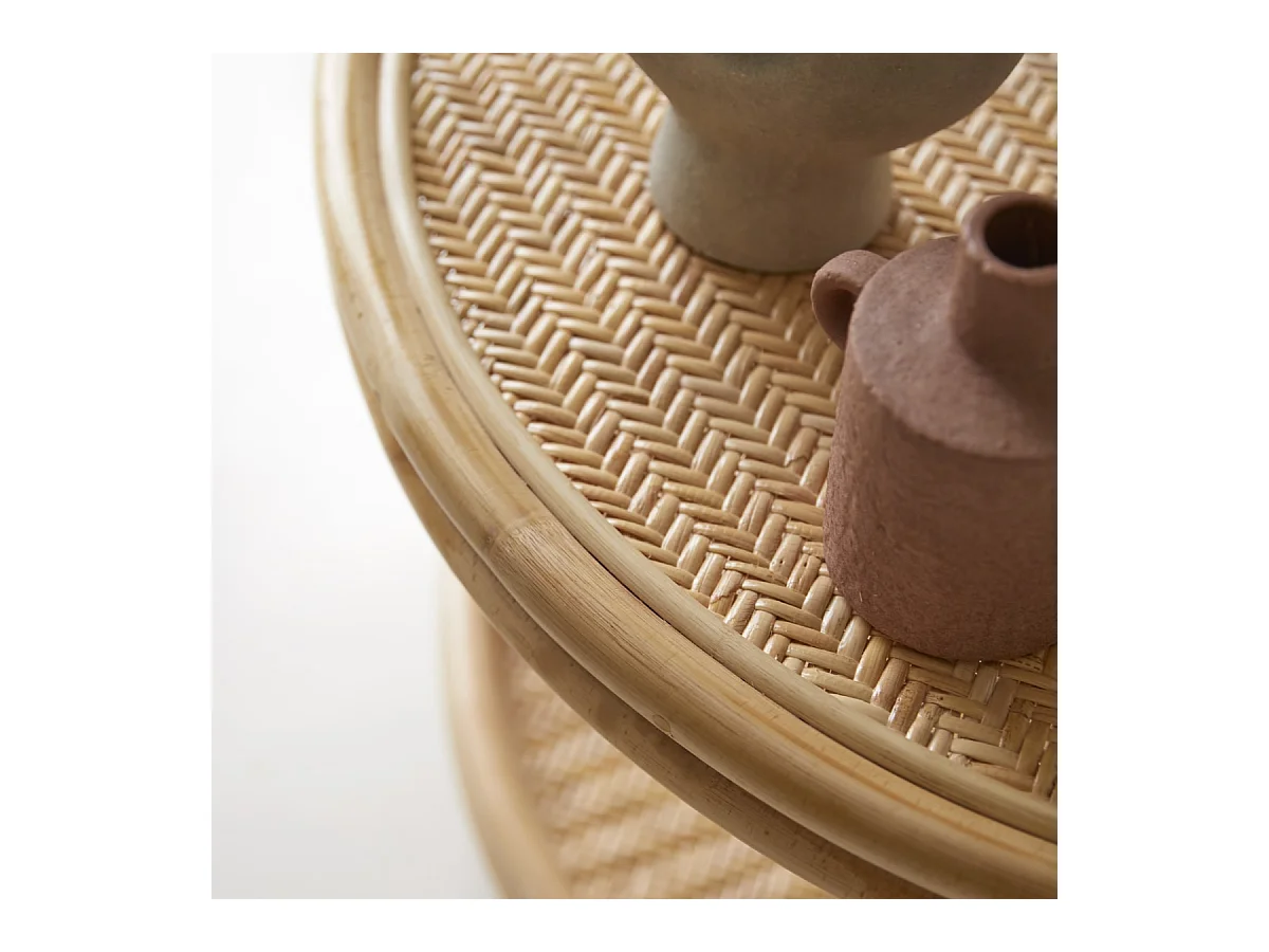Couchtisch aus natürlichen Rattanstäben Ella