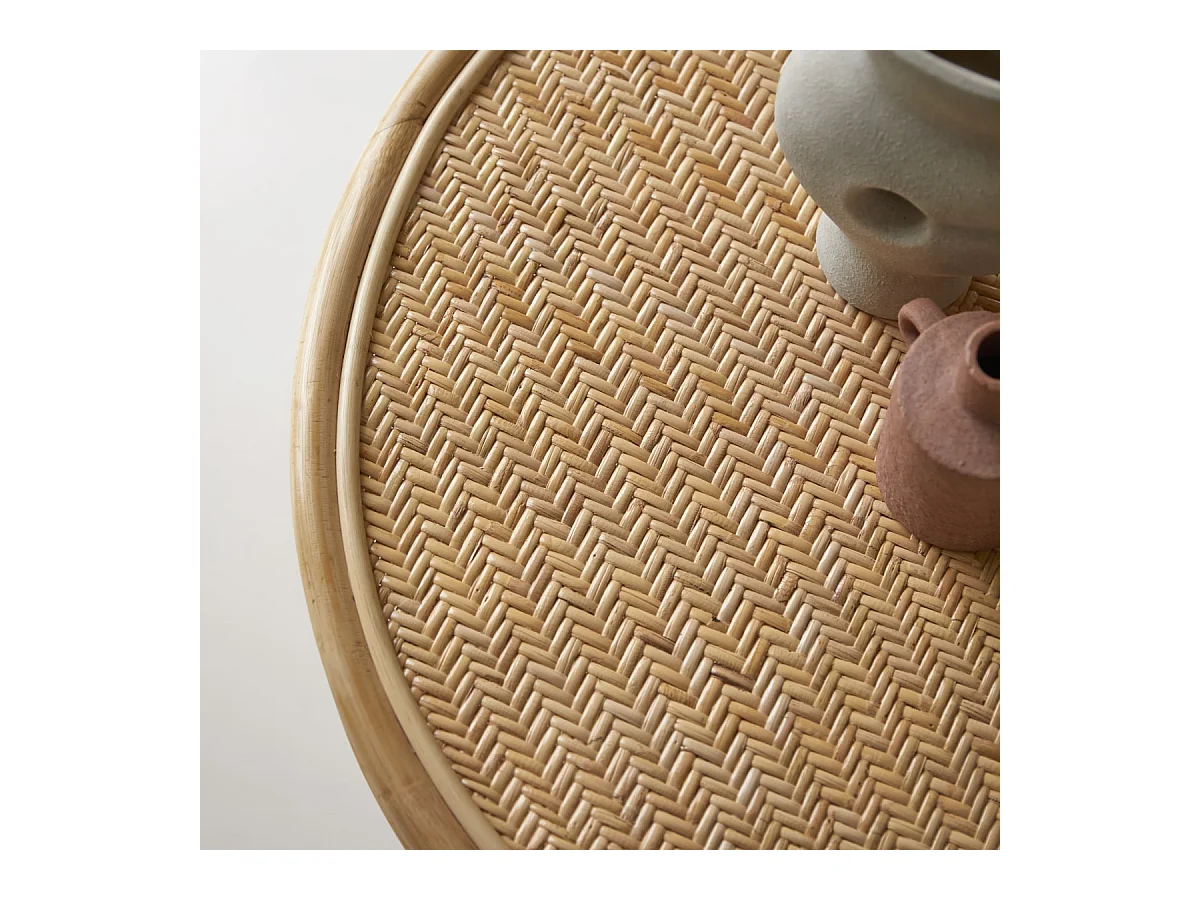 Couchtisch aus natürlichen Rattanstäben Ella