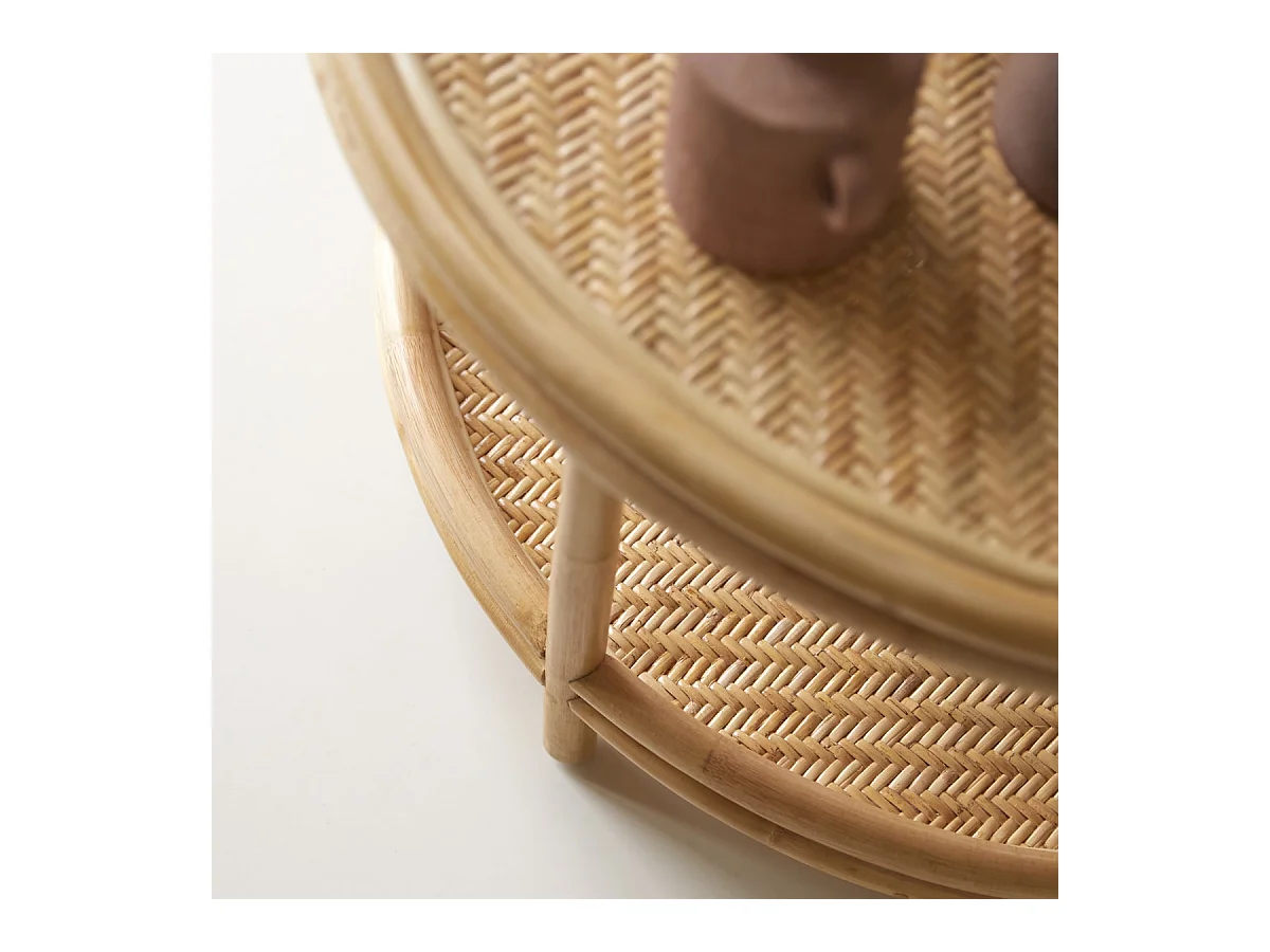 Couchtisch aus natürlichen Rattanstäben Ella