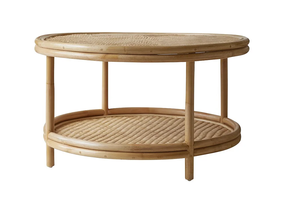 Couchtisch aus natürlichen Rattanstäben Ella