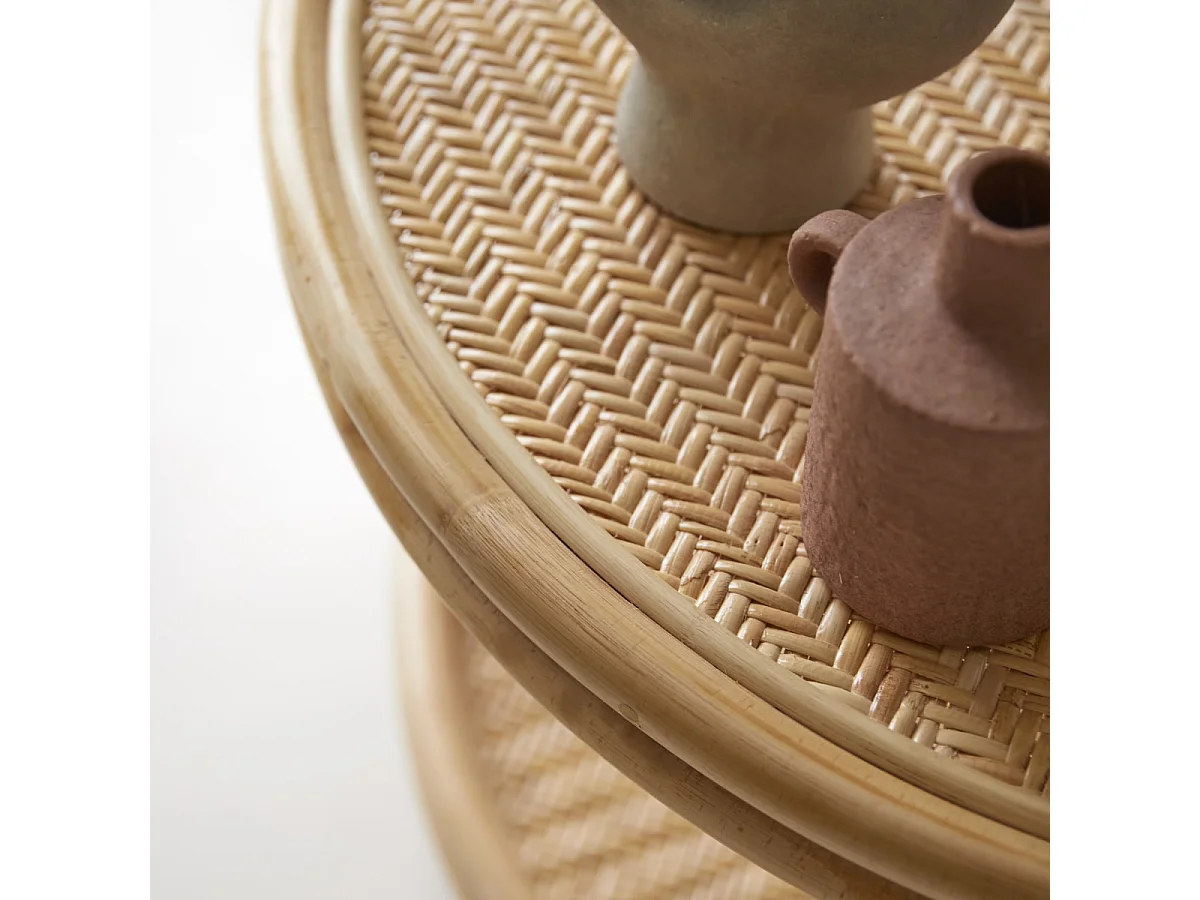 Couchtisch aus natürlichen Rattanstäben Ella