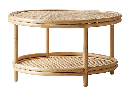 Couchtisch aus natürlichen Rattanstäben Ella