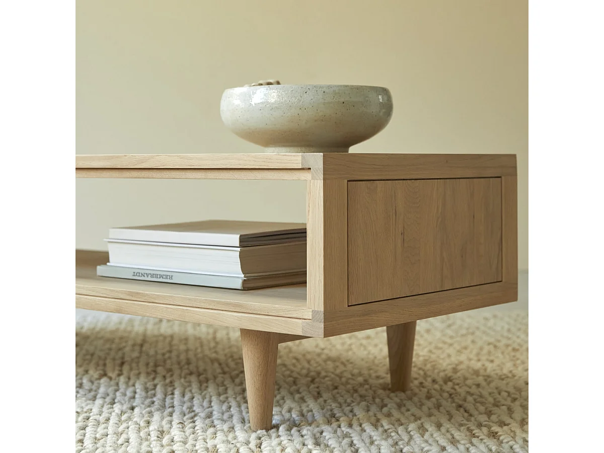 Tavolino in legno di quercia 120 x 50 Jonàk