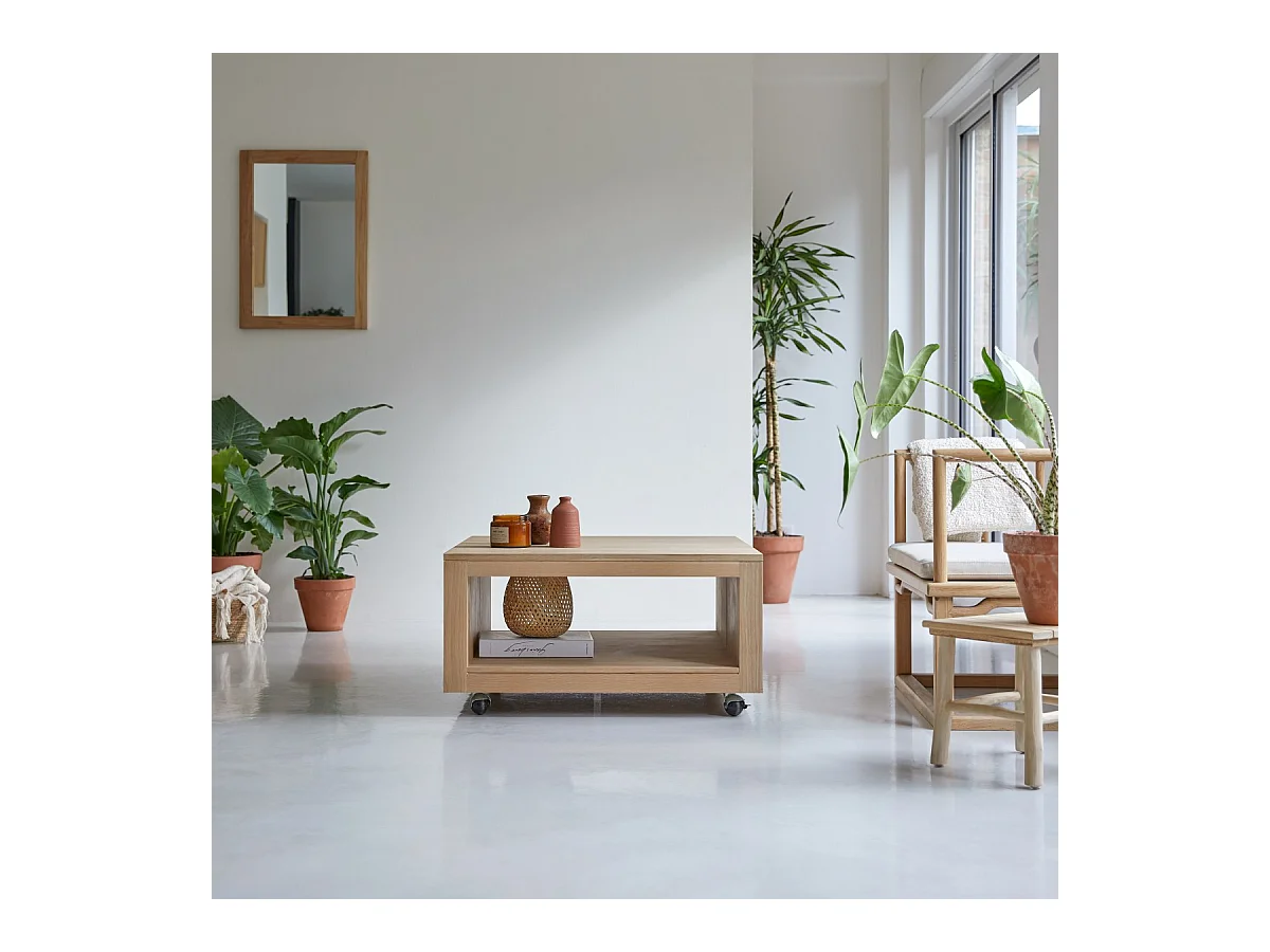 Couchtisch aus Eichenholz ohne Knoten 80 Anoa