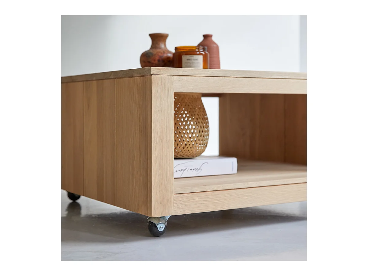 Couchtisch aus Eichenholz ohne Knoten 80 Anoa