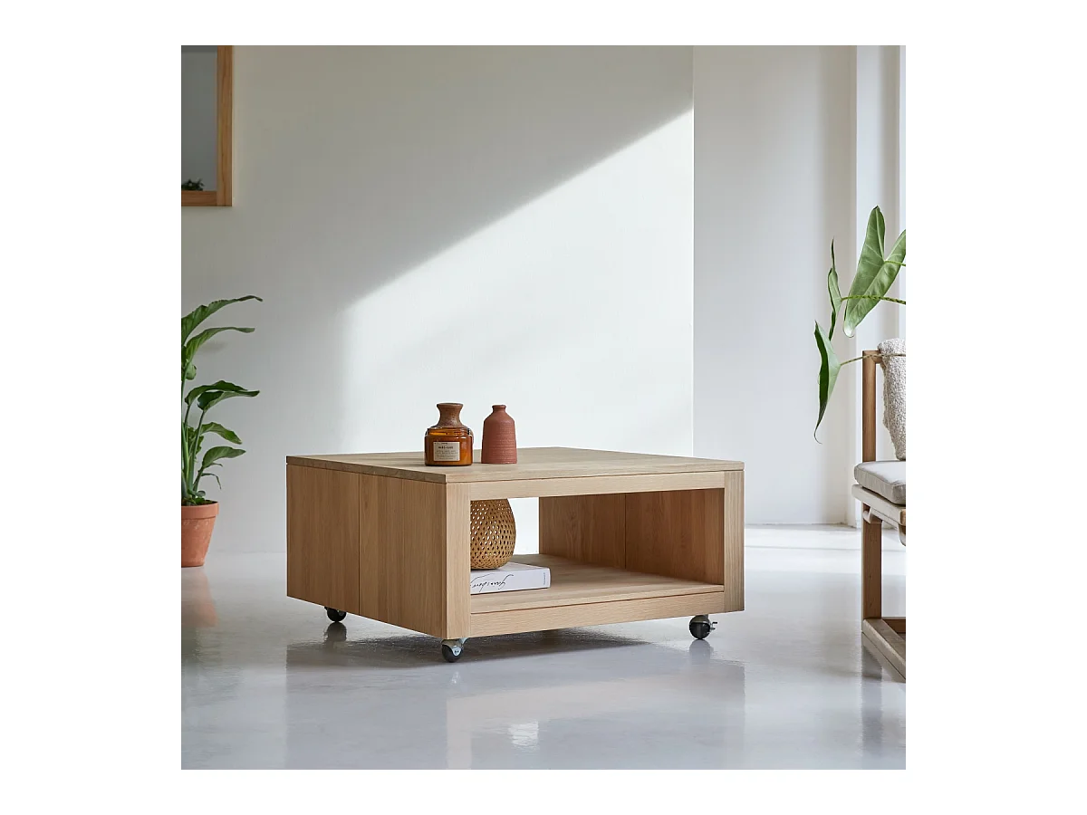 Couchtisch aus Eichenholz ohne Knoten 80 Anoa