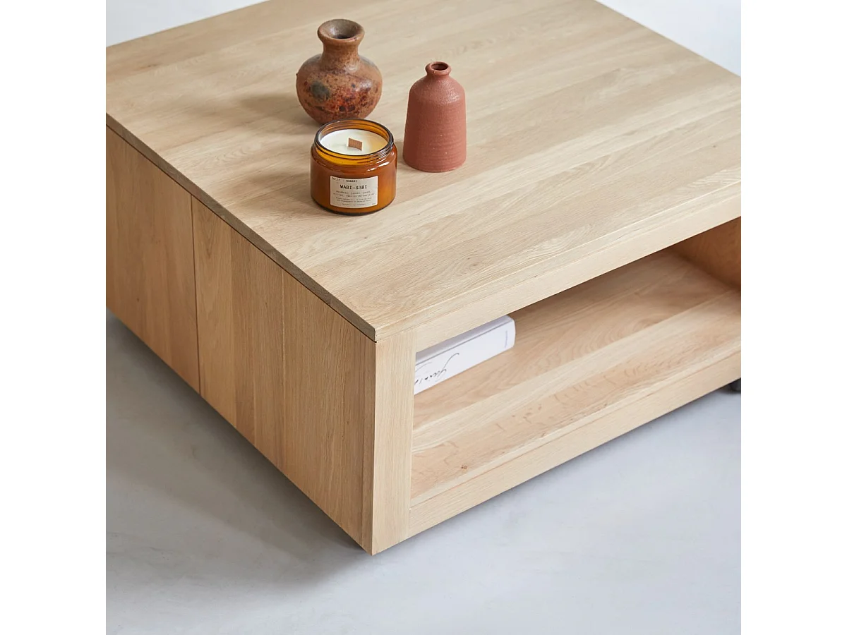 Couchtisch aus Eichenholz ohne Knoten 80 Anoa