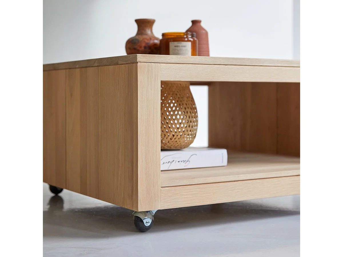 Couchtisch aus Eichenholz ohne Knoten 80 Anoa