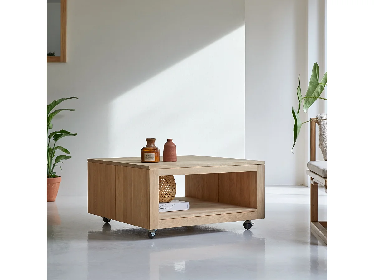 Couchtisch aus Eichenholz ohne Knoten 80 Anoa