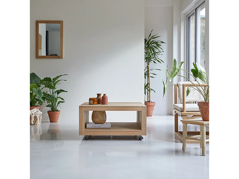 Tavolino in legno di quercia senza nodi 80 Anoa