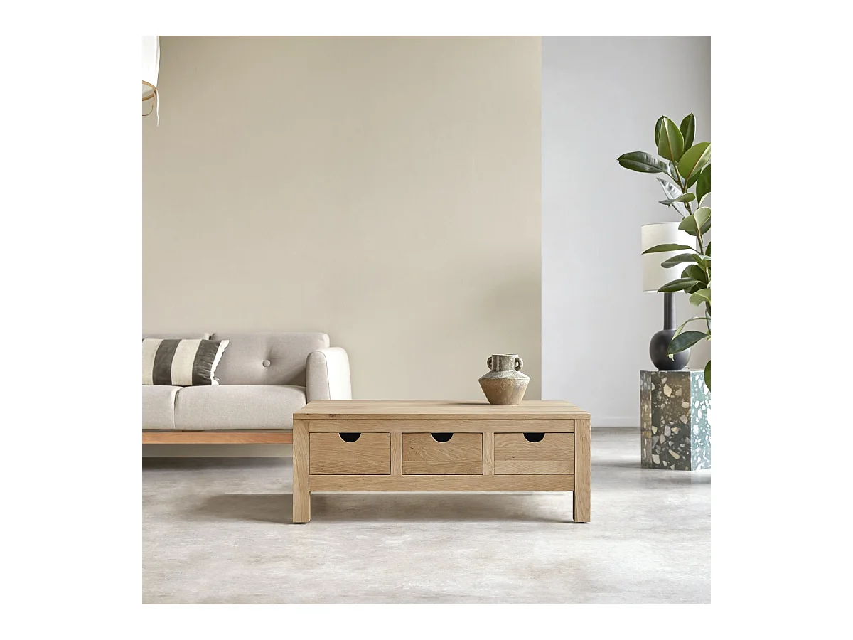 Couchtisch OIiver aus massivem Eichenholz