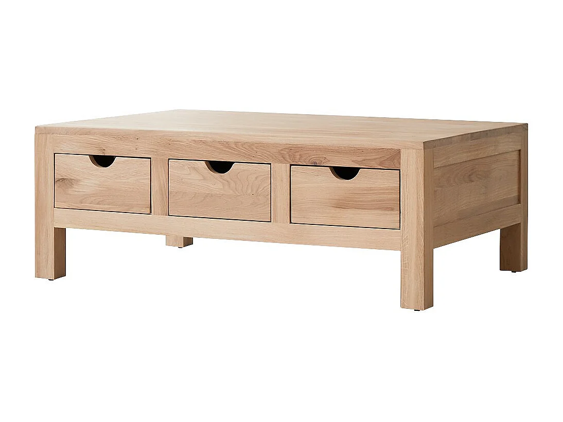 Tavolino basso in legno di rovere massello Oliver