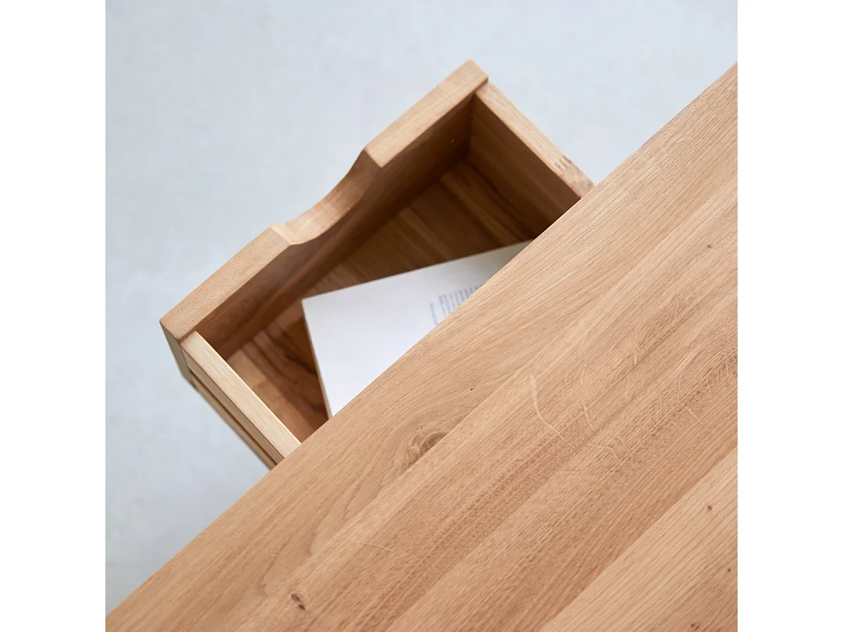 Tavolino basso in legno di rovere massello Oliver