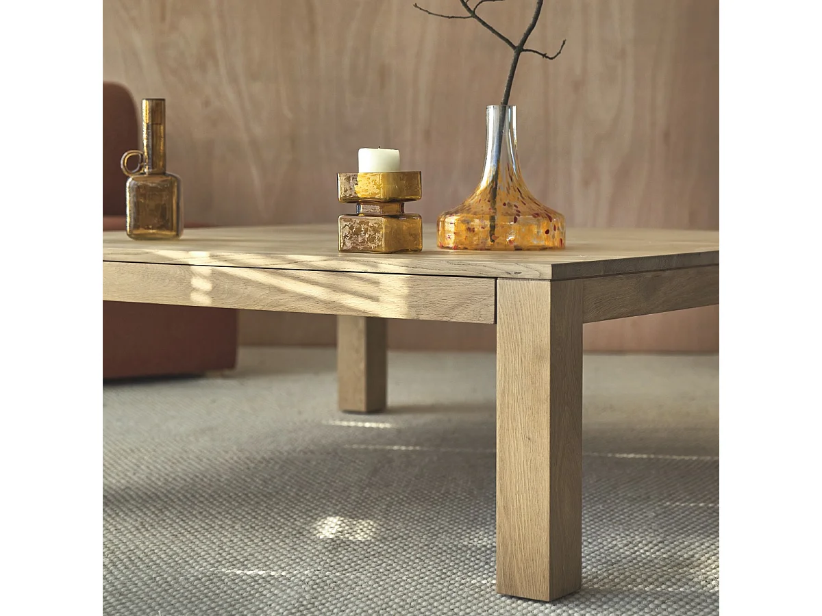 Tavolo in legno di rovere massello 125x125 Eden