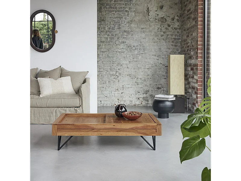 Couchtisch aus Akazienholz Bonnie 120x68