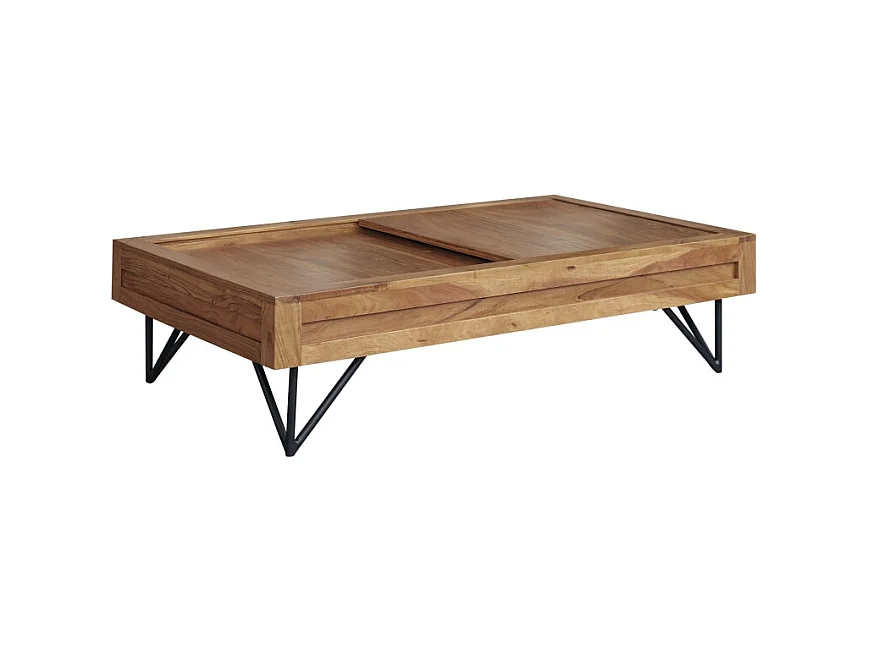Table basse en bois d'acacia 120x68 Bonnie