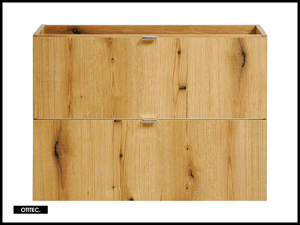 Meuble sous vasque de 80 cm - Oak - 2 tiroirs - VOLTA