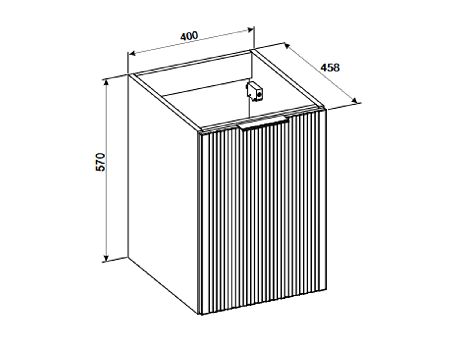 Meuble sous vasque de 40 cm - Avec panier à linge - ASTRA
