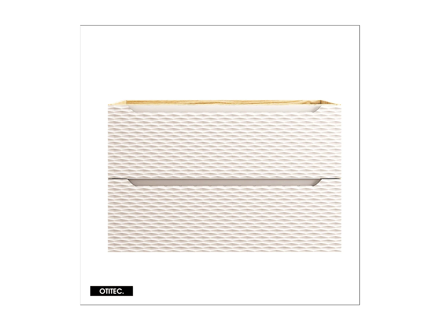 Meuble sous vasque de 90 cm - Beige - 2 tiroirs - SEA