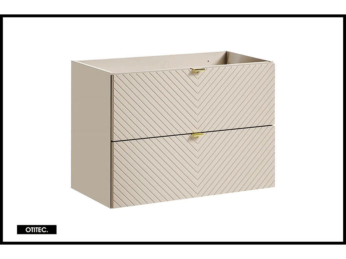 Meuble sous vasque de 80 cm - 2 tiroirs - DANO