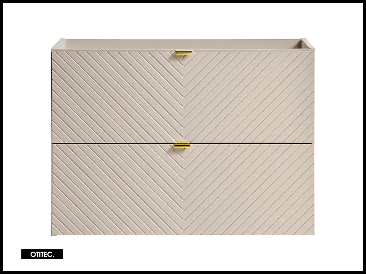 Meuble sous vasque de 80 cm - 2 tiroirs - DANO