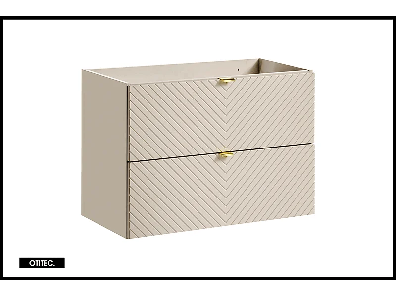 Meuble sous vasque de 80 cm - 2 tiroirs - DANO