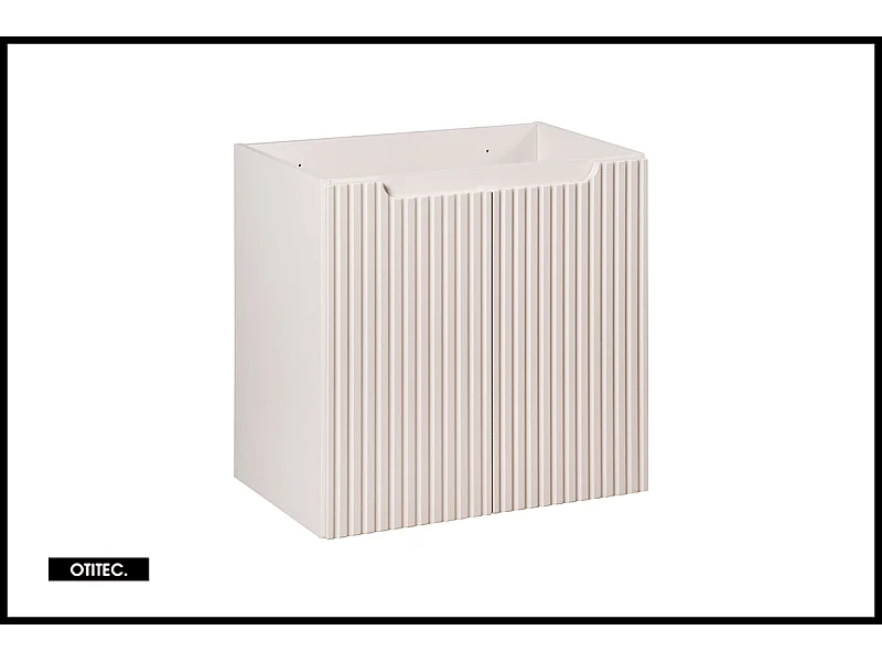 Meuble sous vasque de 60 cm - Cachemire Mat - 2 portes - VOLTA