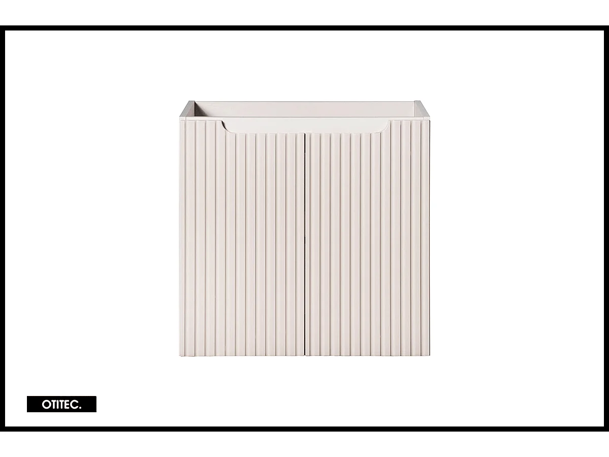 Meuble sous vasque de 60 cm - Cachemire Mat - 2 portes - VOLTA