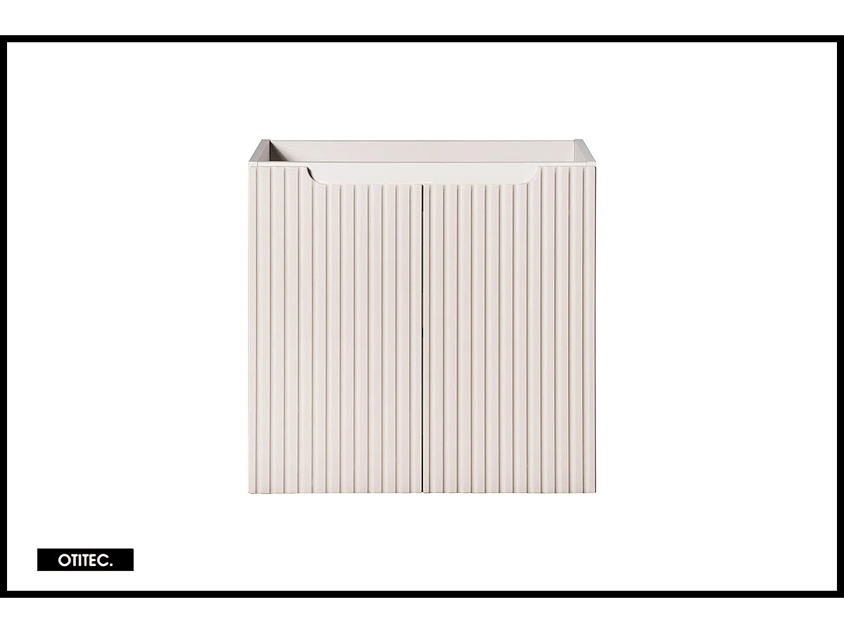 Meuble sous vasque de 60 cm - Cachemire Mat - 2 portes - VOLTA