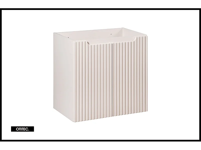 Meuble sous vasque de 60 cm - Cachemire Mat - 2 portes - VOLTA