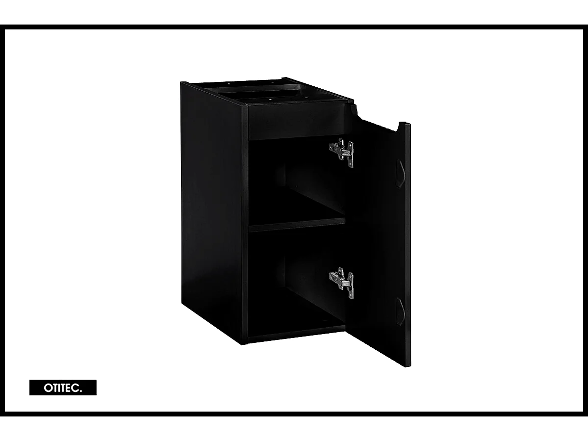 Meuble sous vasque de 30 cm - Noir - 1 porte - VOLTA
