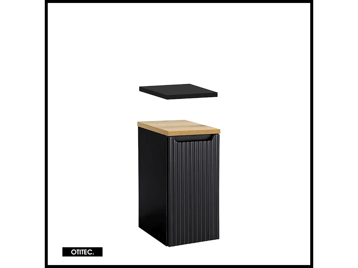 Meuble sous vasque de 30 cm - Noir - 1 porte - VOLTA