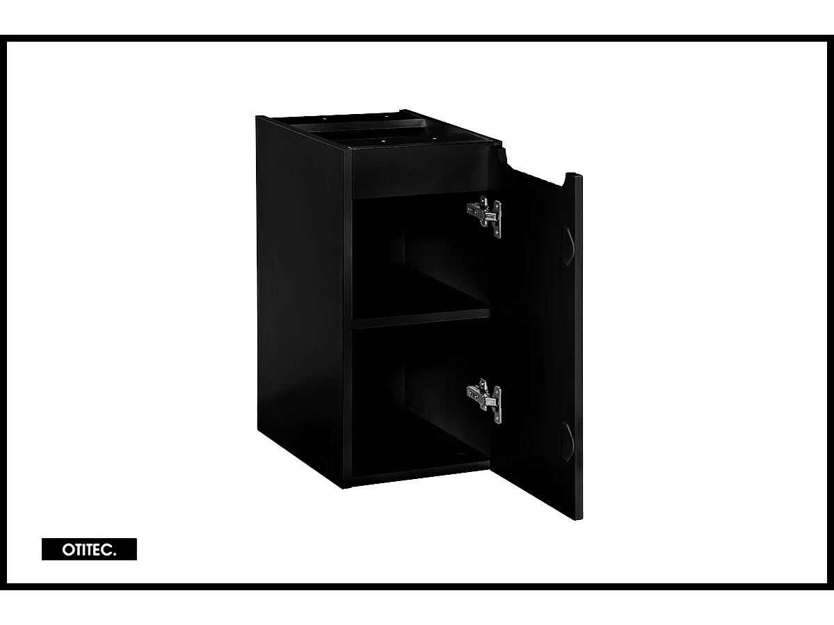 Meuble sous vasque de 30 cm - Noir - 1 porte - VOLTA