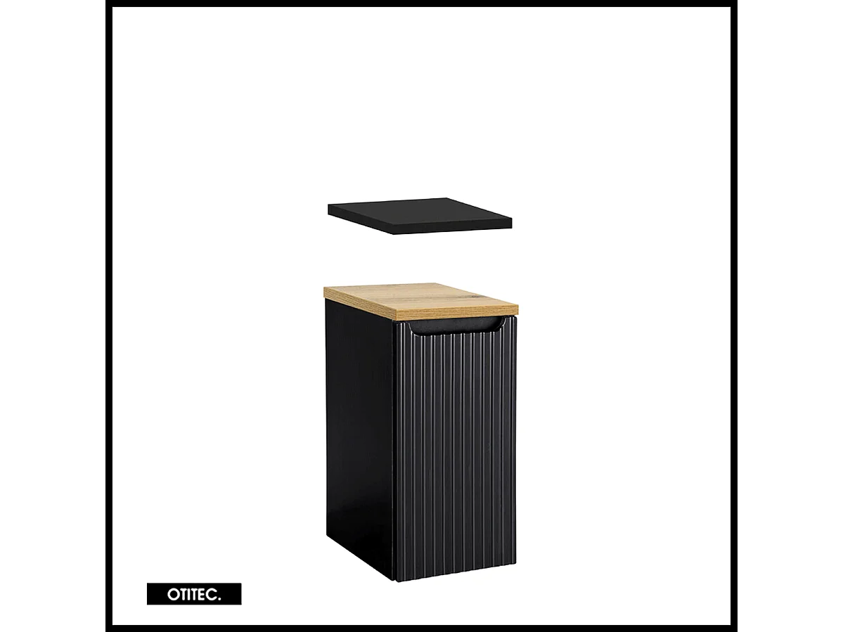 Meuble sous vasque de 30 cm - Noir - 1 porte - VOLTA
