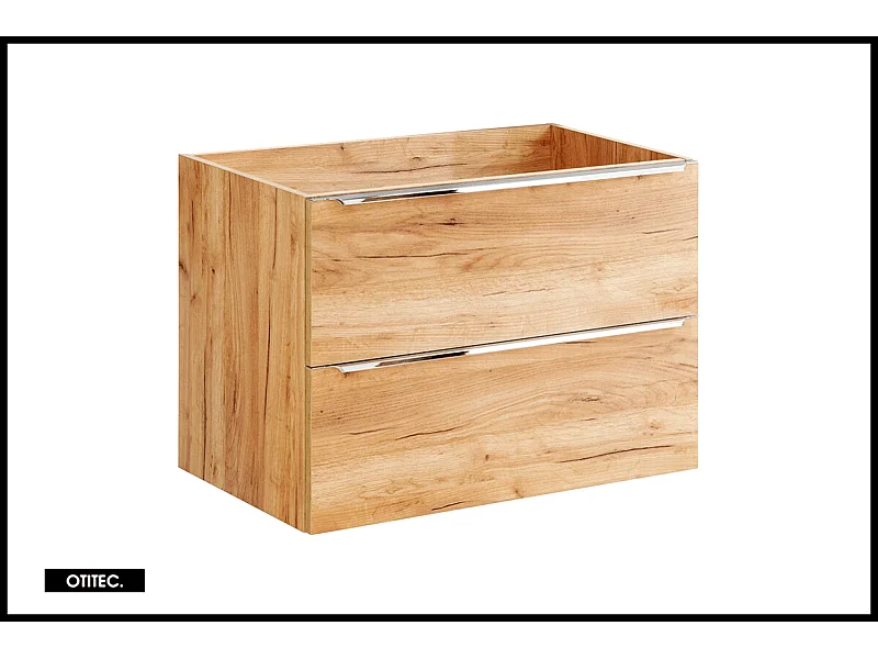 Meuble sous vasque de 80 cm - Oak - 2 tiroirs - LISOA