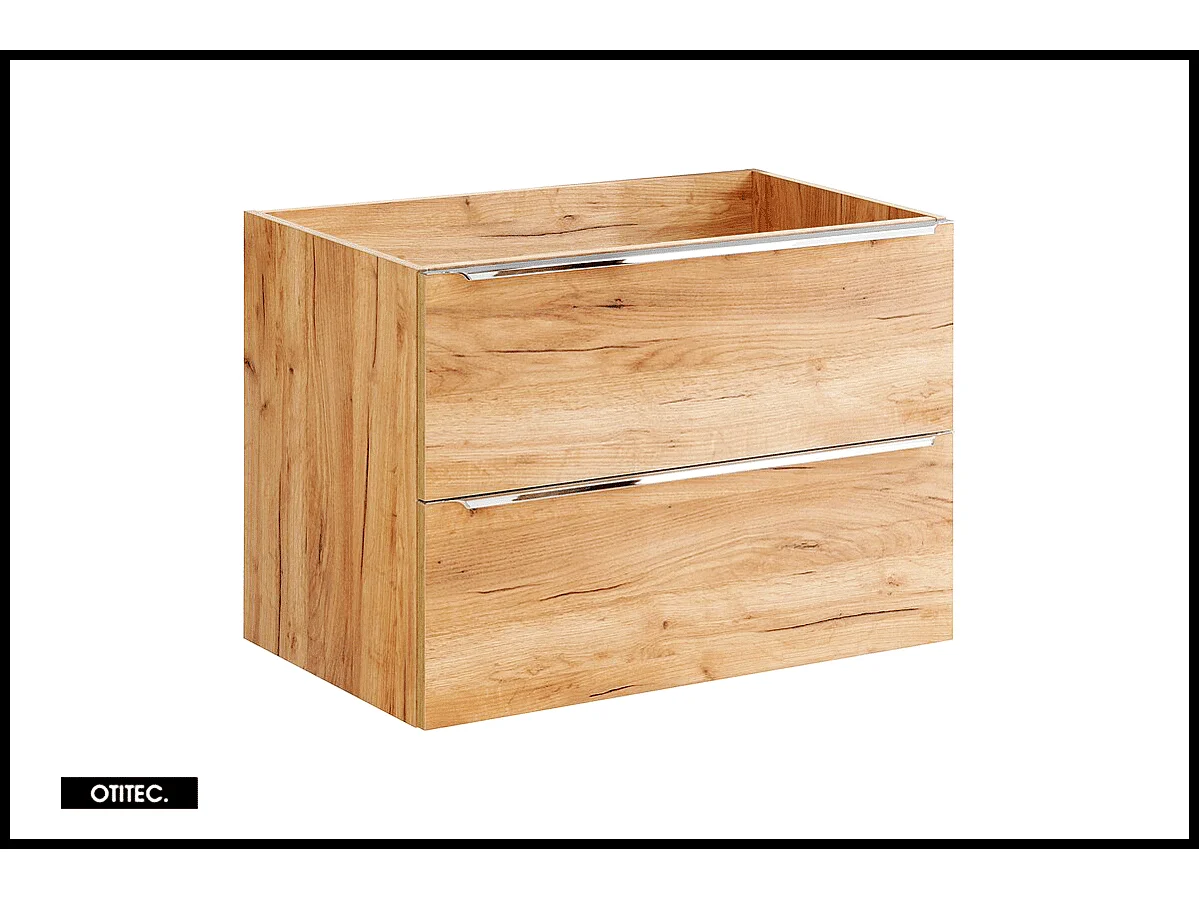 Meuble sous vasque de 80 cm - Oak - 2 tiroirs - LISOA