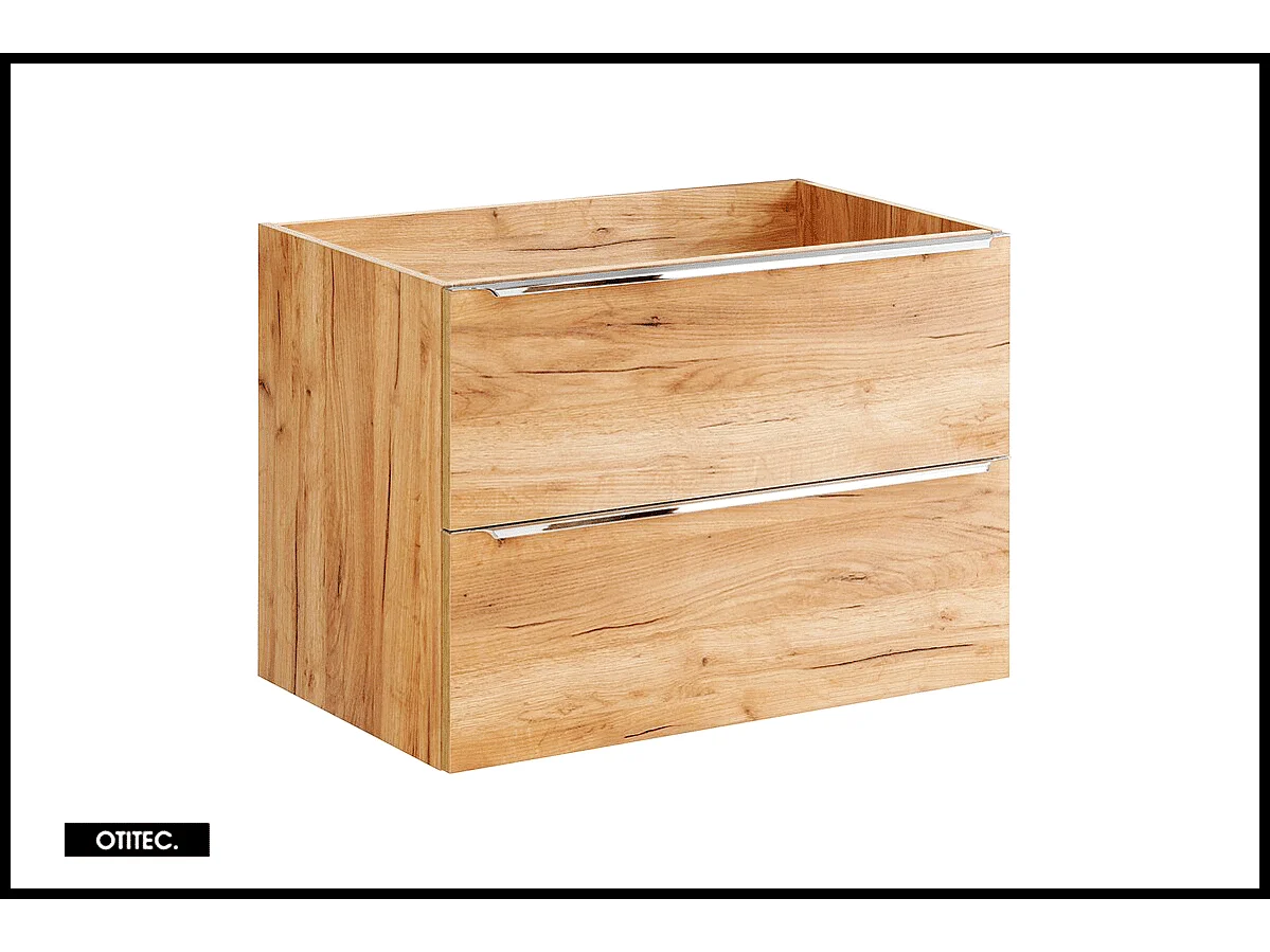 Meuble sous vasque de 80 cm - Oak - 2 tiroirs - LISOA